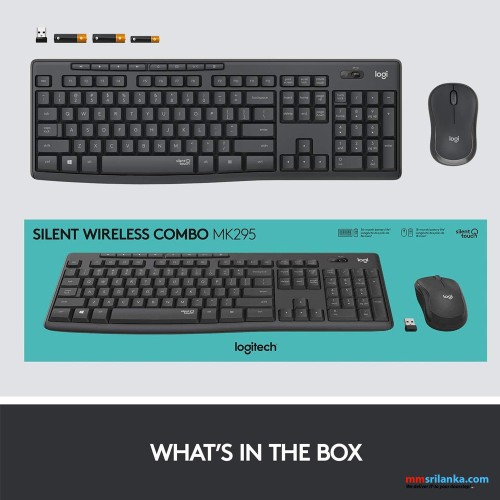 LOGITECH MK295 - SILENT WIRELESS KEYBOARD & MOUSE COMBO PACK (1Y)